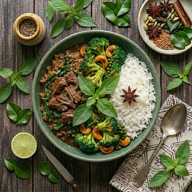 Thai Beef, Broccoli and Cashew Stir Fry